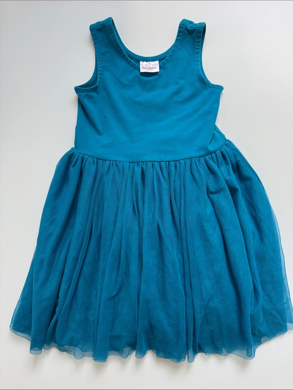 Girls Teal Sleeveless Tulle Party Dress by Hanna Andersson